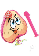 Bachelorette Pecker Bat and Balls Pinata Combo Pink with a fun ball sack design and a pink bat.