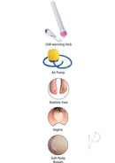 Fuck Friends Tiffany Vibrating Inflatable Love Doll Vanilla features USB warming stick and air pump.