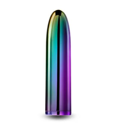 Chroma Petite Bullet Rechargeable Vibrator in a sleek, colorful metallic design, perfect for personal pleasure.