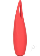 Red Hot Spark USB Rechargeable Silicone Mini Vibrator Red with a sleek design in vibrant red silicone.
