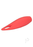 Red Hot Spark USB Rechargeable Silicone Mini Vibrator Red in vibrant red silicone design, compact and discreet massager.