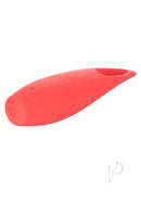 Red Hot Spark USB Rechargeable Silicone Mini Vibrator Red in a sleek red design, perfect for discreet pleasure on the go.