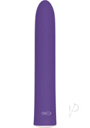 Evolved 7 Function Rechargeable Slim Vibrator Purple in sleek design with control button.
