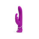 Happy Rabbit Curve Rechargeable Rabbit Vibrator Purple side view showcasing its dual stimulation design.