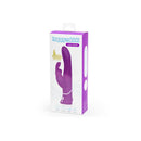 Happy Rabbit Curve Rechargeable Rabbit Vibrator Purple in box showcasing its design and features.
