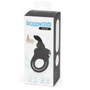 Happy Rabbit Couples Rechargeable Rabbit Love Ring Black packaging showcasing features and design.