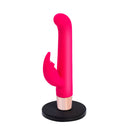 Maia Hailey Pro Rechargeable Rabbit Vibrator in vibrant pink for dual-action G-spot and clitoral stimulation.