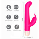 Maia Hailey Pro Rechargeable Rabbit Vibrator features dual motors, medical grade silicone, and 25 functions for enhanced pleasure.