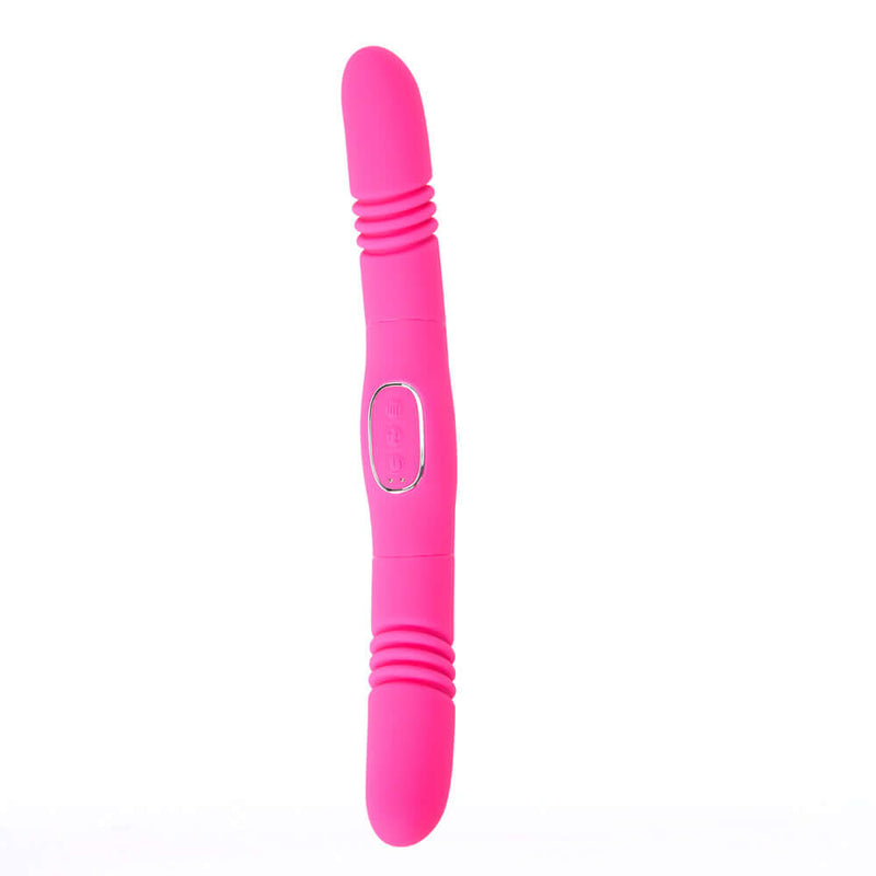 Zena Dual Thrusting Vibrator Pink by Maia Toys featuring dual ends and body-safe silicone material.