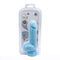 Declan 6.5 inches Liquid Silicone Dong Blue by Maia Toys in packaging, showcasing its lifelike design and color.