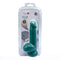 Declan 6.5 inches Liquid Silicone Dong Green by Maia Toys in packaging showcasing its lifelike texture and design.