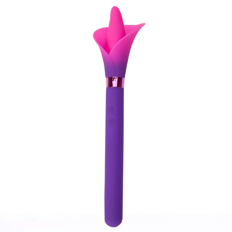 Vala Dual Jaguar Power Flower Vibrator Purple by Maia Toys, elegant flower-shaped design with dual motors