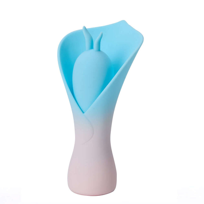 Mina Jaguar Power Mini Flower Vibrator Blue by Maia Toys, featuring soft petals and a compact design for ultimate pleasure.
