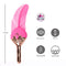 Rayne Silicone Feather Vibrator Pink by Maia Toys, 7.5 inches, 10 functions, rechargeable, and submersible design.