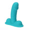 Oakley Grinding Liquid Silicone Vibrator by Maia Toys in vibrant teal silicone with textured design.