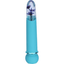 Maia Flora 5 Speed Bullet Vibrator Teal with acrylic tip and faux flowers, body-safe silicone for a smooth glide.