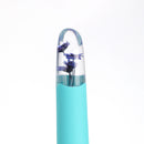 Maia Flora 5 Speed Bullet Vibrator Teal with acrylic tip encasing delicate faux flowers.