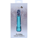 Maia Flora 5 Speed Bullet Vibrator Teal packaging featuring beautiful design and clear acrylic tip.