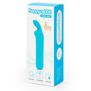 Happy Rabbit Rechargeable Bullet Blue packaging showcasing its features and playful design in a bright blue color.