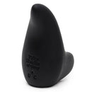 Fifty Shades Of Grey Sensation Rechargeable Finger Vibrator in sleek black design.