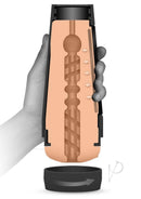 Main Squeeze Faye Reagan Ultraskyn Pussy Masturbator Vanilla with detailed interior and handle design.