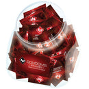 ID Studded Latex Condoms 144 Count Jar displayed in a clear jar, featuring premium lubricated studded condoms.