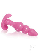 Evolved Intense Pleasure Vibrator Kit Pink ribbed anal plug for enhanced sensations in the bedroom.