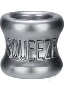 Oxballs Squeeze Soft Grip Ball Stretcher Silver featuring unique hourglass design in silver finish.