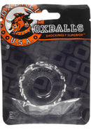 Oxballs Atomic Jock Jelly Bean Cock Ring Clear in packaging for playful and comfortable wear.