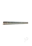 Rouge Beaded Stainless Steel Urethral Sound Silver with smooth beaded shaft for intense sensations.