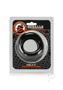 Oxballs Meat Padded Cock Ring Black packaging showcasing a durable cock ring designed for comfort and added bulge.