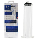 LA Pump Regular 2.25 inch Cylinder displayed with packaging, showcasing precision craftsmanship and clear construction.