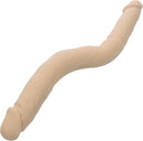 Silicone Studs Bend & Hold Dual Dildo 12 inch Vanilla shown in a flexible, dual-ended design for versatile use.