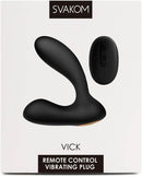 SVAKOM Vick Remote Control Prostate Massager packaging with remote control.