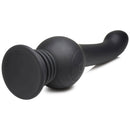 Sex Shaker Shaking Silicone Stimulator Black designed for hands-free play with a powerful suction base.