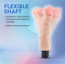 Au Naturel Big Easy Vibrating Dildo 9 inches Vanilla features flexible shaft for personalized pleasure.