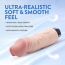 Au Naturel Big Easy Vibrating Dildo 9 inches Vanilla with ultra-realistic soft and smooth feel.