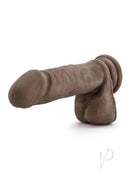 Dr Skin Mr Magic 9 Inch Realistic Dildo with Balls Chocolate in a rich chocolate tone, showcasing lifelike detail and texture.
