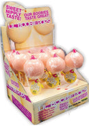 Lil Boobie Pops Strawberry Candy 9 Piece Counter Display with fun novelty pops in packaging.