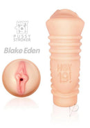 Hey 19 Vibrating Pussy Stroker Blake Eden, realistic pocket masturbator with vibrating bullet for enhanced sensation.