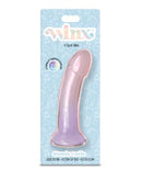 WINX Cosmic Cutie Liquid Silicone Dildo in pink and purple gradient packaging for G-spot stimulation.