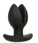 Expandable silicone inflatable butt plug with dual-pronged tip, designed for customizable fullness in anal play.