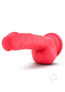 Ruse Shimmy Silicone Dildo with Balls 8.75 Inch Cerise - Image 2