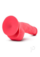 Ruse Shimmy Silicone Dildo with Balls 8.75 Inch Cerise - Image 3