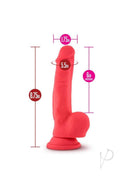 Ruse Shimmy Silicone Dildo with Balls 8.75 Inch Cerise - Image 4