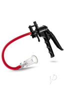 Temptasia Clitoris and Nipple Pump Red with trigger pump and red hose for enhancing sensitivity.