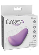 Fantasy For Her Petite Arouse Her Silicone Panty Vibe Purple packaging featuring a compact wearable vibrator.