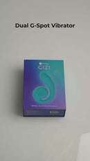 SVibe Snail Gizi Dual G-spot Stimulator Peachy Pink packaging on a white surface.