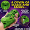 Creature Cocks Dragon Tamer Silicone Stroker Green with fanged opening and scaled exterior design.