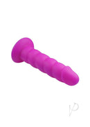 Rock Candy Suga Daddy 7 Inch Silicone Dildo Purple showcasing a thick, twisted shaft and vibrant color for pleasure.